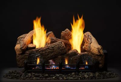 Monessen: 24" Berkley Oak Fiber Ceramic (Vent-Free) Log Set (needs burner to complete)
