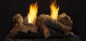 Monessen: 27" Natural Blaze See-Through (Vent-Free) Logs (needs burner to complete)