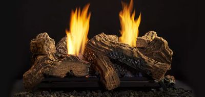 Monessen: 27" Natural Blaze See-Through (Vent-Free) Logs (needs burner to complete)