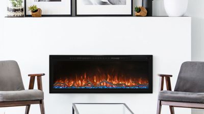 Modern Flames: 50" Spectrum Slimline Wall Mount/Recessed Fireplace
