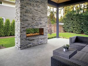 Fire Garden: 6424 See-Thru Outdoor Gas Fireplace