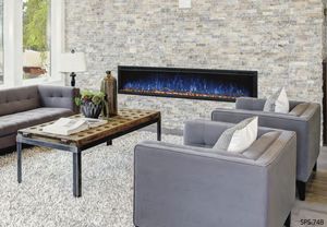 Modern Flames: 74" Spectrum Slimline Wall Mount/Recessed Fireplace